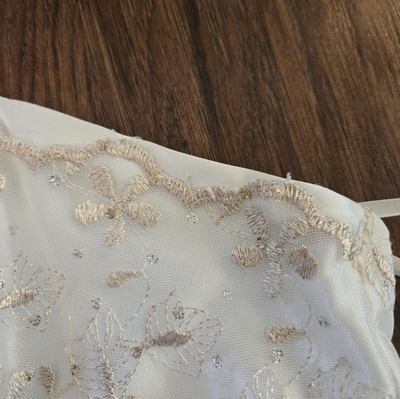 Jessica McClintock For Gunne Sax Strapless Satin Rhinestone Formal Dress - Picture 14 of 14